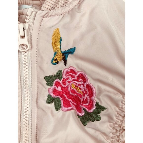 Hudson Girls Pink Embroidered Puffer Jacket Size 5 - Picture 3 of 10
